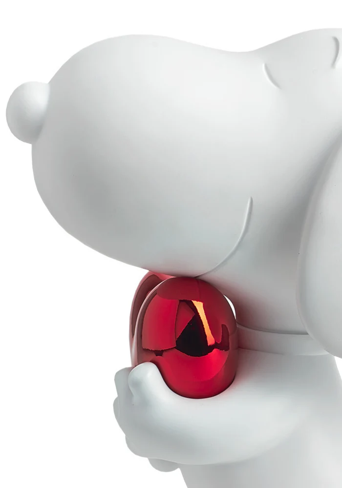 Snoopy Coeur Blanc Mat & Coeur Rouge Chromé