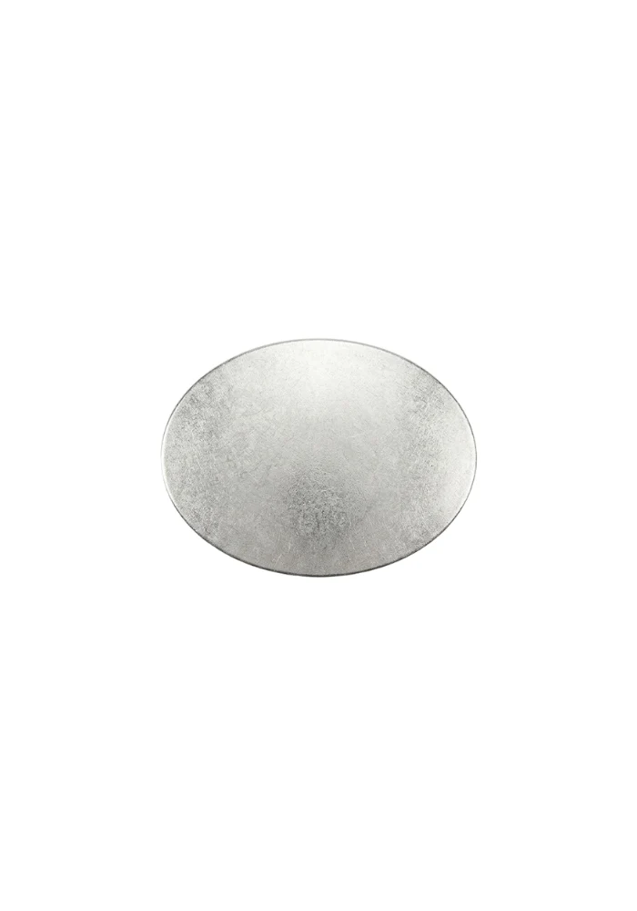 Boucle De Ceinture Ovale Lisse Argenté