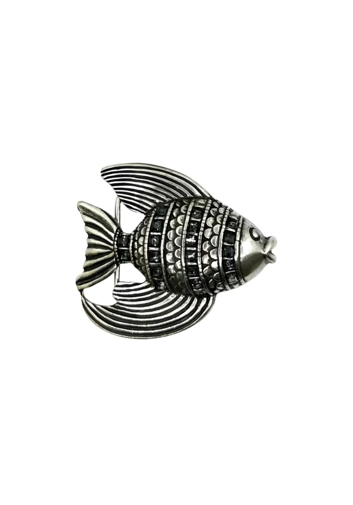 Boucle De Ceinture Poisson Argenté