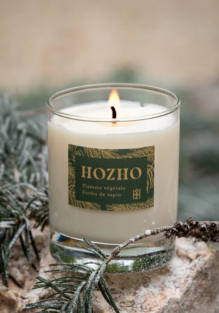Bougie Flamme Forêts De Sapin Édition Noël