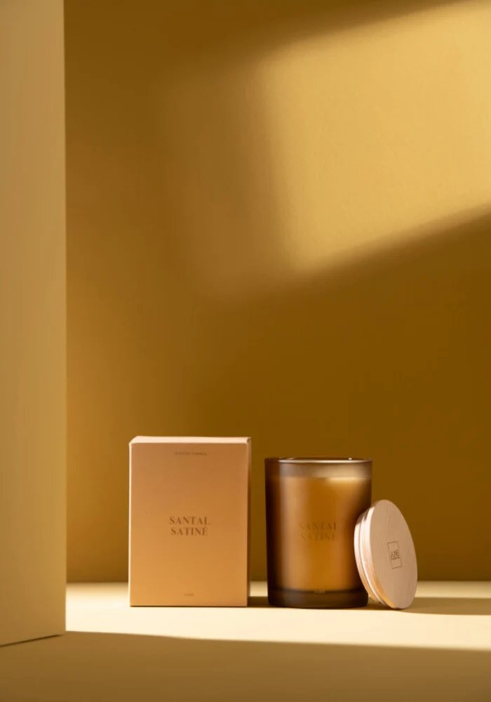 Bougie 38h Santal Satiné