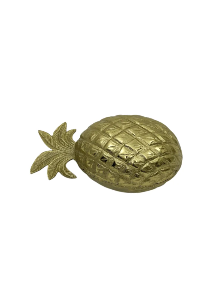 Boîte En Forme D'ananas Doré