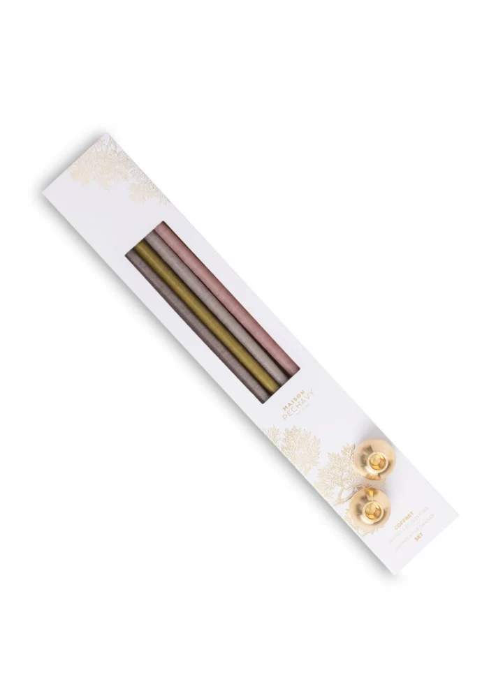 Coffret Victoria Cierges Et Bougeoirs Gemmes
