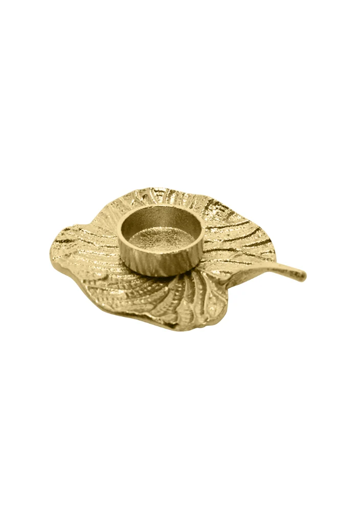 Bougeoir Chauffe Plat Nénuphar Doré