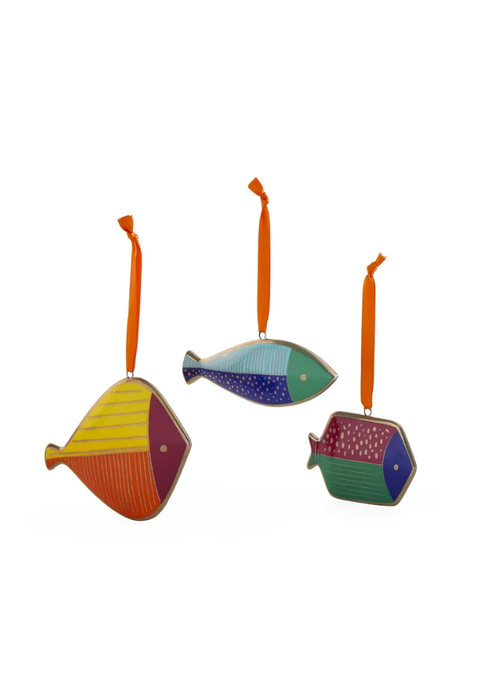 Set De 3 Décorations À Suspendre Banc De Poissons