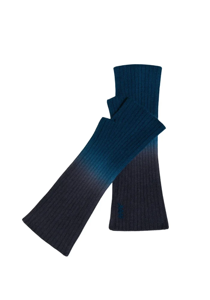 Mitaines Cachemire Deep Dye Paon
