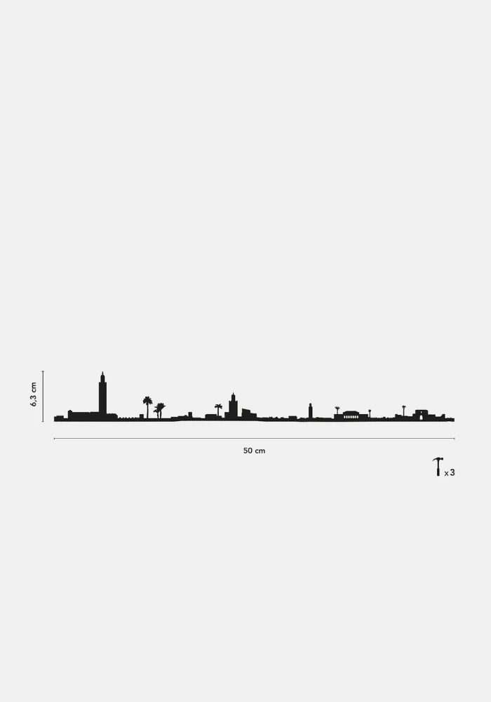 Skyline Marrakech 50 cm Noir