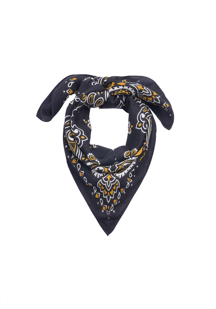 Foulard Paisley Noir Medium