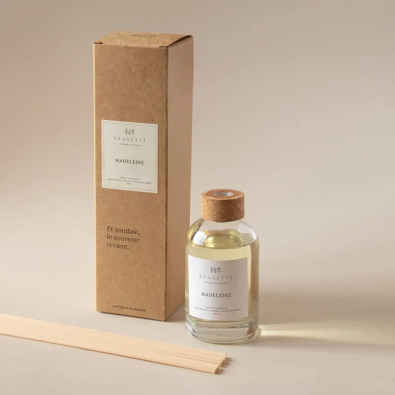 Madeleine - Diffuseur de parfum d’ambiance et ses 8 roseaux en fibre naturelle