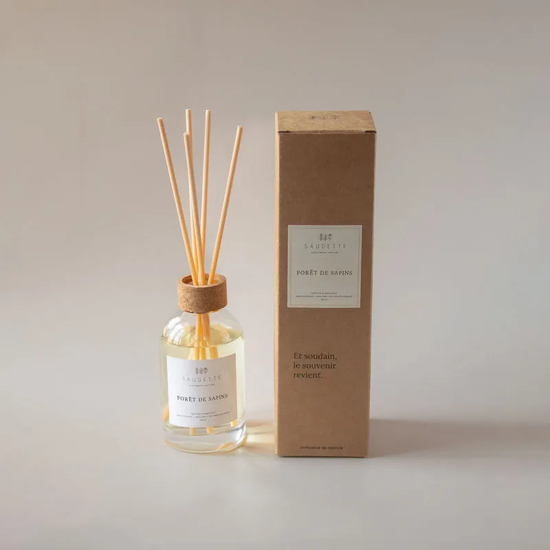 Forêt de sapins - Diffuseur de parfum d’ambiance et ses 8 roseaux en fibre naturelle