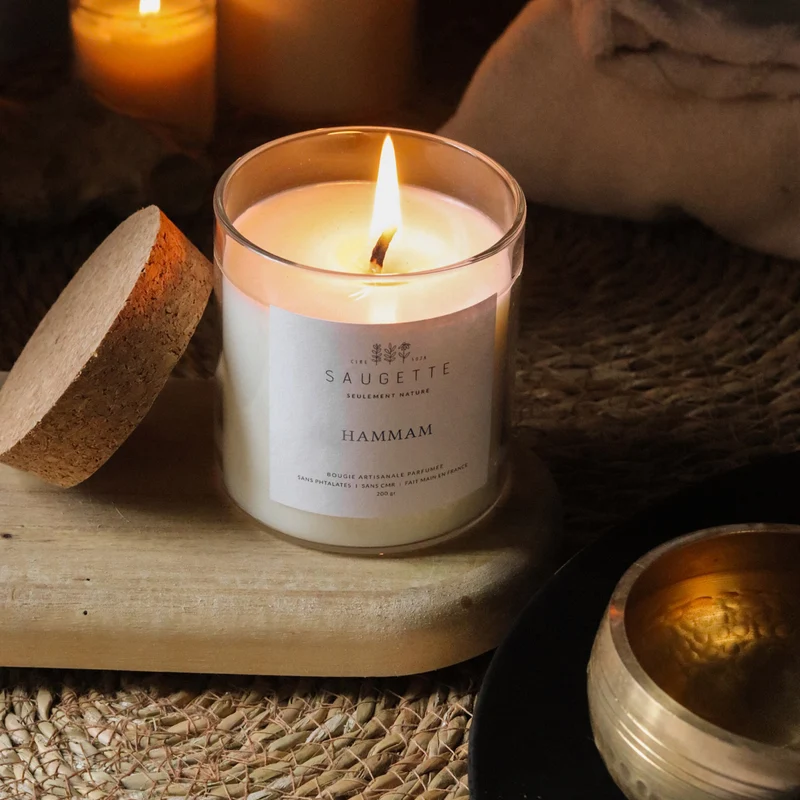 Hammam - Bougie artisanale parfumée à la cire de soja naturelle
