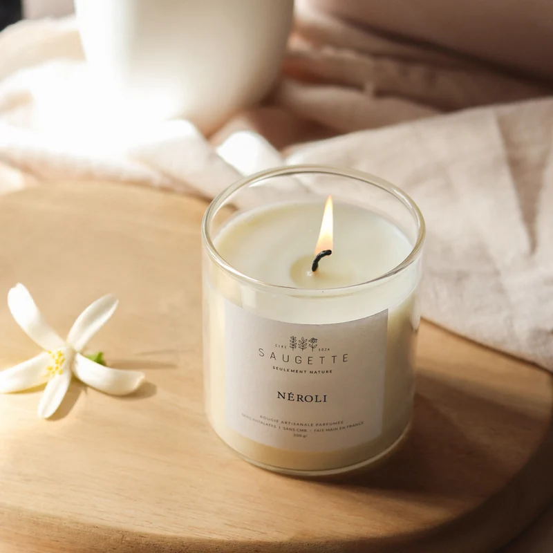 Néroli - Bougie artisanale parfumée à la cire de soja naturelle