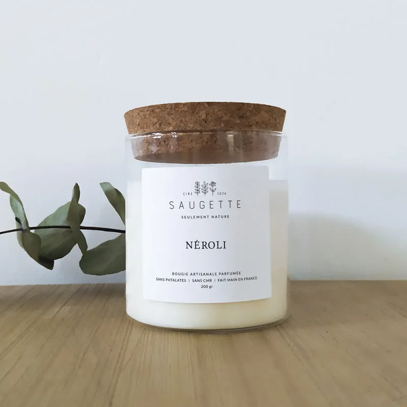 Néroli - Bougie artisanale parfumée à la cire de soja naturelle