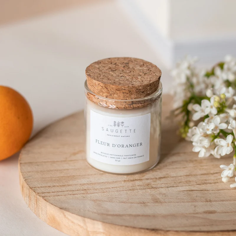 Coffret Maman Chérie - 3 Bougies artisanales parfumées à la cire de soja naturelle - Madeleine, Fleur d'oranger, La rosée - Cadeau de fête des mères
