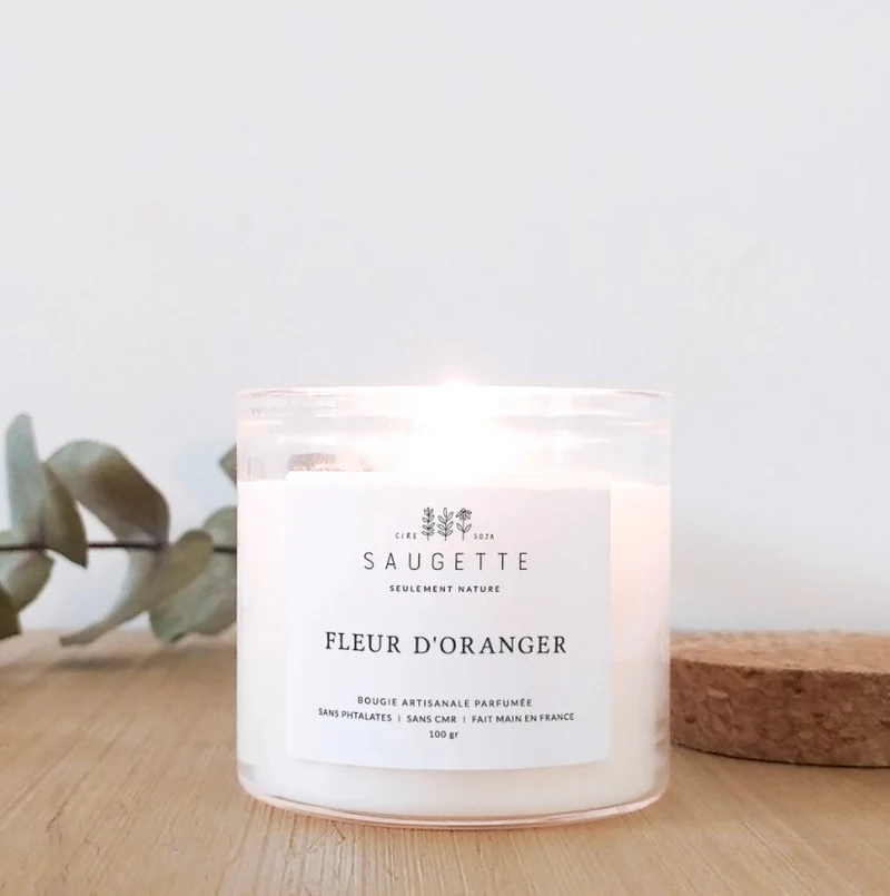 Rituel bien-être - 1 Bougie parfumée au choix & 1 Savon au lait de soja bio