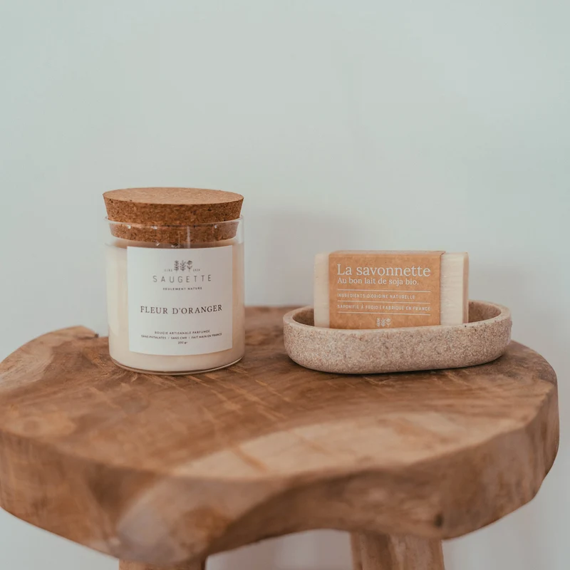 La savonnette au bon lait de soja bio - Savon mains corps visage - Saponifié à froid