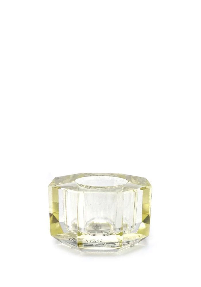 Bougeoir Crystal Facetté Jaune