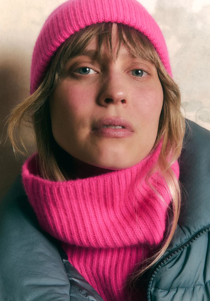 Col Cachemire Rose Fluo