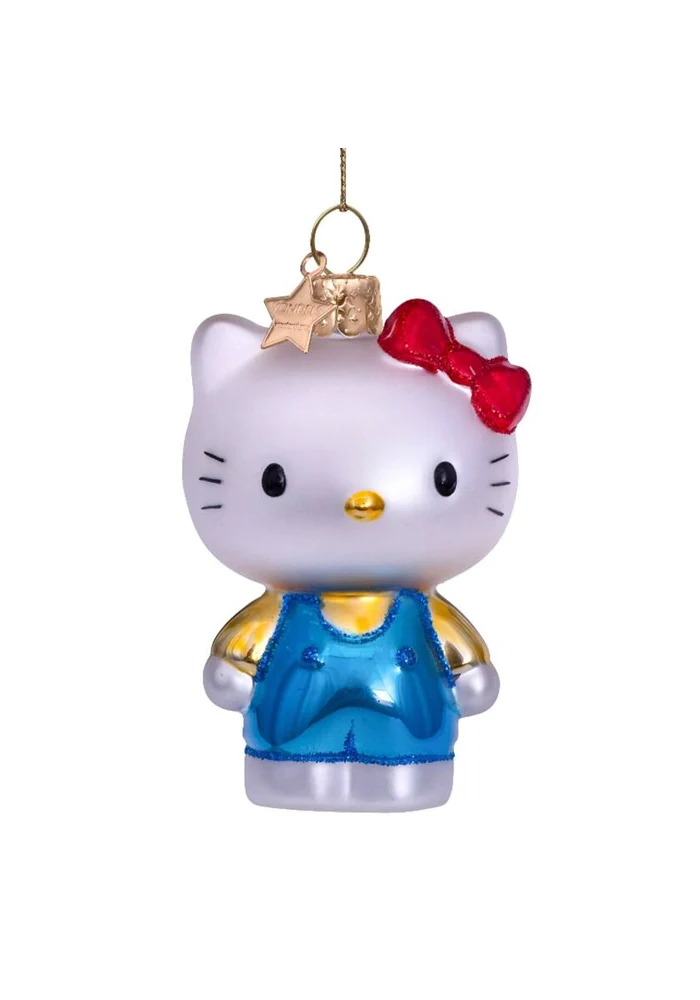 Décoration À Suspendre Hello Kitty Salopette Bleue