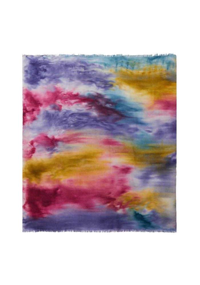 Écharpe Cachemire Rainbow Blue