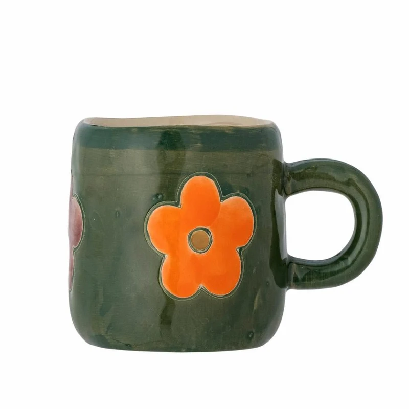 Mini tasse fleur vert