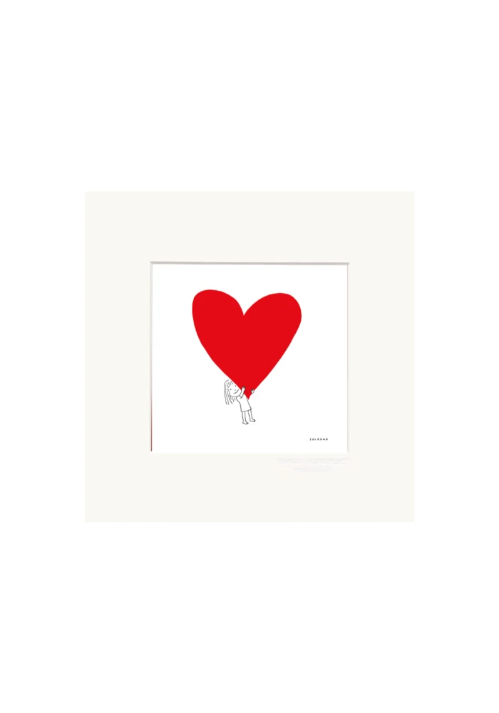 Affiche Fille Coeur Soledad 22x22