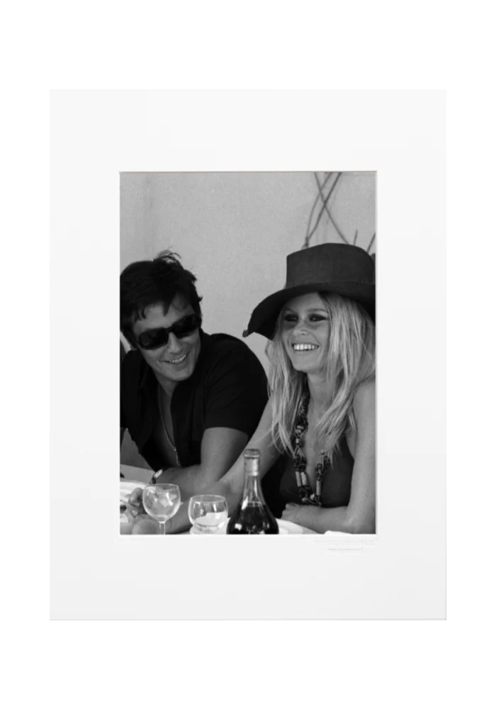 Affiche Bardot Delon Barclay Août 1968 30x40