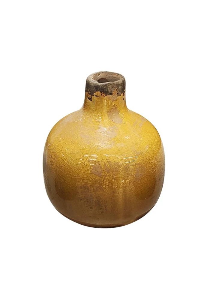 Vase En Céramique Émaille Safran